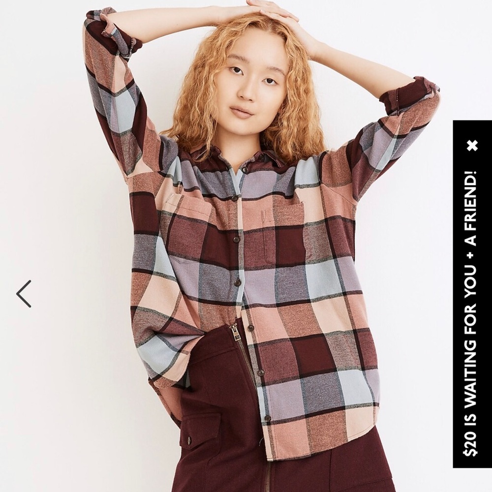 Madewell Flannel Sunday Shirt Canosa Plaid XL
